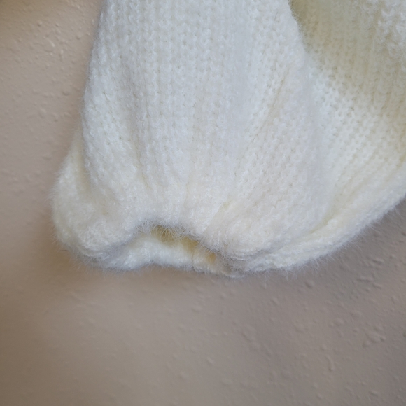 Princess Polly The Henrik Cropped Sweater Long Sleeve White Women's Sz 4 - Picture 4 of 15